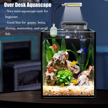 Craftsboys Nano Aquarium Set CB-FT-15, Glas, 5,5 L mit Filter und LED