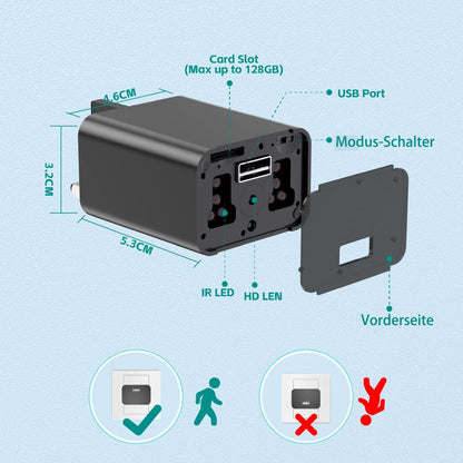 UIKOP C904 Mini Überwachungskamera 1080P mit Nachtsicht