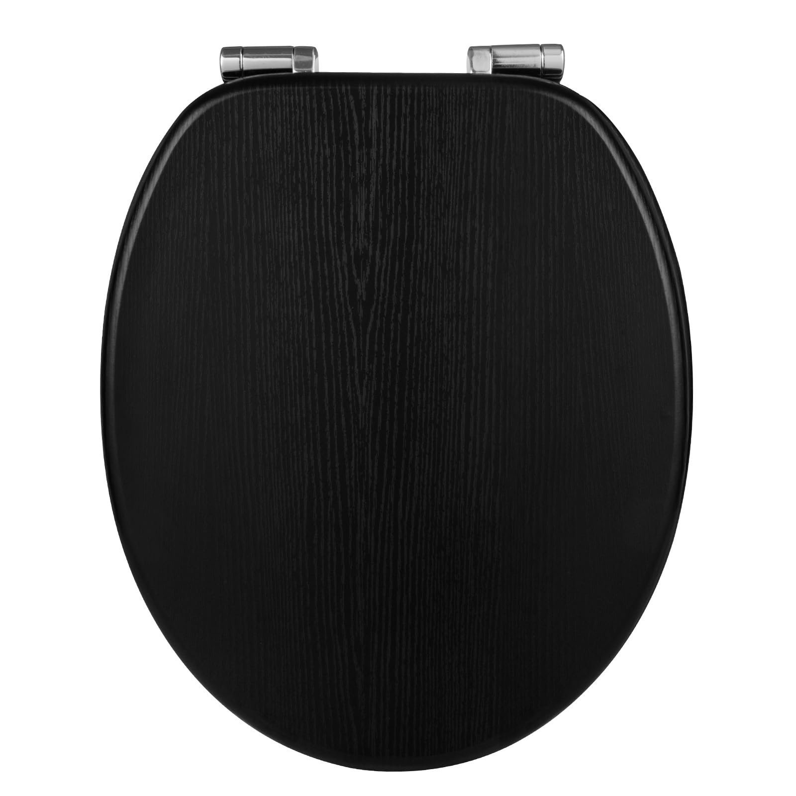 WOLTU WC-Sitz mit Absenkautomatik, Softclose, MDF Holzkern, oval – O-Form, MDF-Kern mit PVC-Beschichtung