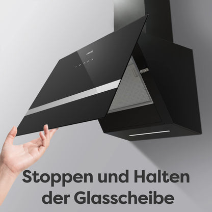 CIARRA CBCB6736H Kopffreie Schräghaube 60cm - Schwarz