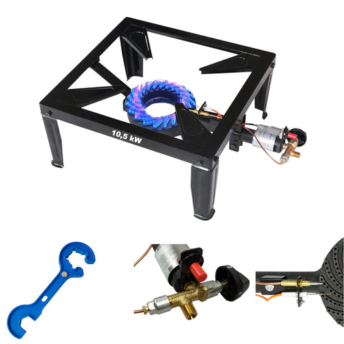 Bluecraft Gas-Hockerkocher 10,5 KW Profi mit Zündsicherung