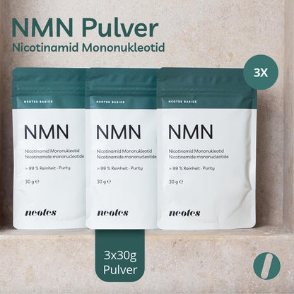 NMNeotes Nicotinamid Mononukleotid Pulver hochrein – 3x 30g Packung