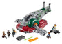 LEGO Star Wars Slave I Bausatz – 20 Jahre Jubiläum 75243: Keilförmiges, dunkelrot-grün-graues Raumschiff zum Bauen und Sammeln.