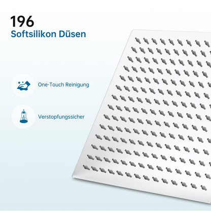 HAUSPROFI Antikalk-Duschkopf Regendusche Edelstahl 30 cm Chrom