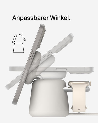 Belkin BoostCharge Pro Qi2 2-in-1 Ladestation 15W – Sandfarben