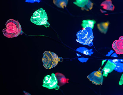 Luminea LED Deko Kirschbaum 180cm – 336 farbige Blüten IP44