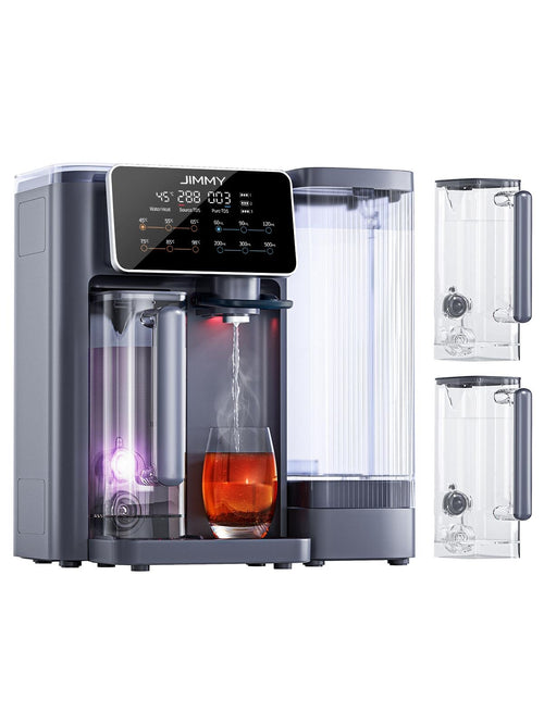 Jimmy R9 Osmoseanlage mit Heisswasserspender und 7-stufiger Filterung, Touchscreen und zwei Tritan-Tanks