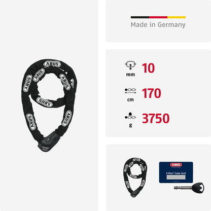 ABUS CityChain X-Plus 1060/170 Hochsicherheits-Kettenschloss - Schwarz