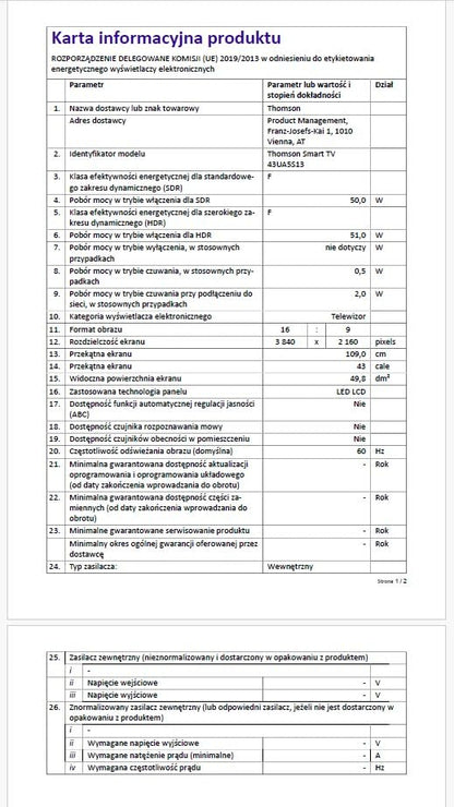 Thomson 43 Zoll 4K UHD Smart TV 43UA5S13 Android