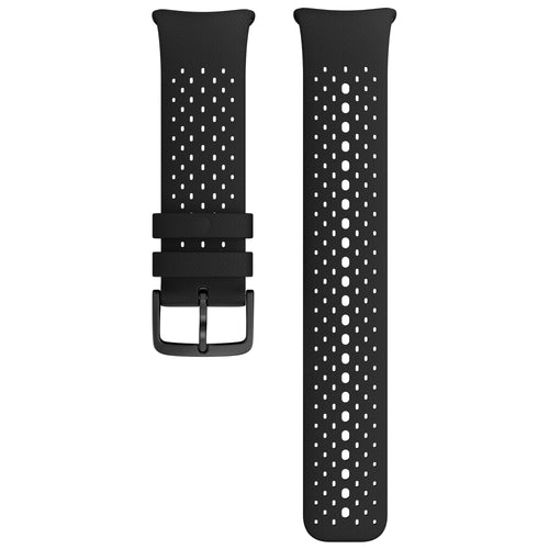 Polar Silikonarmband Pacer Pro 22mm Grau-Schwarz S-L mit Mikroperforationen, zweifarbig
