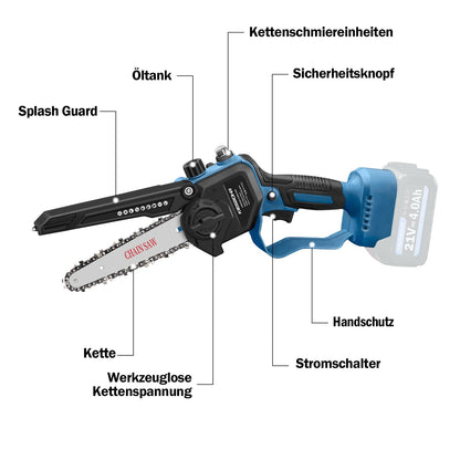 KIESBOHR Bürstenlose Kettensäge 6 Zoll Ölstandsanzeige für Makita 18V