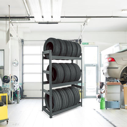 HEMMDAL Schwerlast Reifenregal 450kg - 18 Reifen Graphitgrau