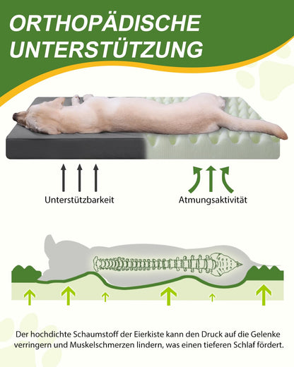 Favodormir Orthopädisches Hundebett Kunstleder 104x68 cm Grau
