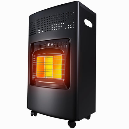 Tronitechnik® Gasheizgerät 4200W mobil für Gasflaschen. Rechteckiges, graues Gerät auf Rollen zum Heizen mit Gasflaschen.