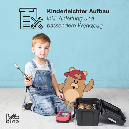 Bellabino Baru Montessori Kinderbücherregal Kinderzimmer - Weiss