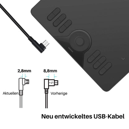 HUION HS610 Grafiktablett – Arbeitsfläche 25.4 x 15.8 cm