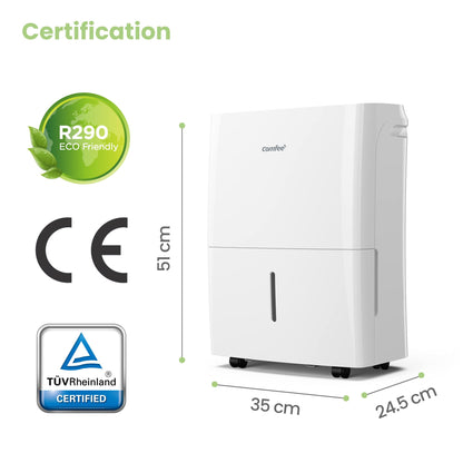 Comfee MDDF-16DEN7-WF Luftentfeuchter – 16L, Weiss