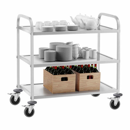 Royal Catering RCSW 3B Servierwagen Edelstahl 3 Borde