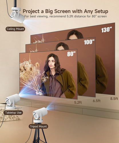 CineMini Mini Beamer - Smart Projektor 4K Android 11 Elektr. Fokus