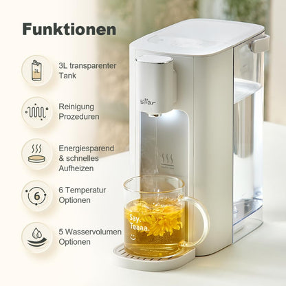 Bear Heisswasserspender 3 Liter - 2050W Schnellkochfunktion
