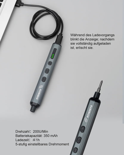 STREBITO Mini-Elektroschrauber-Set 70-in-1 mit 64 S2-Präzisionsbits