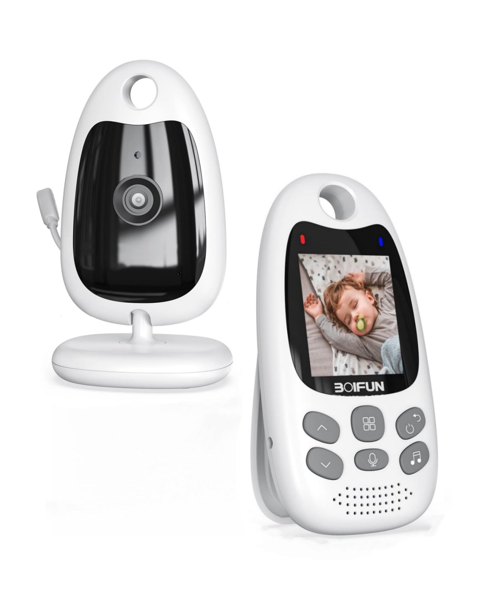 BOIFUN Babyphone mit Kamera VB610, 2-Zoll-Display, VOX und Nachtsicht