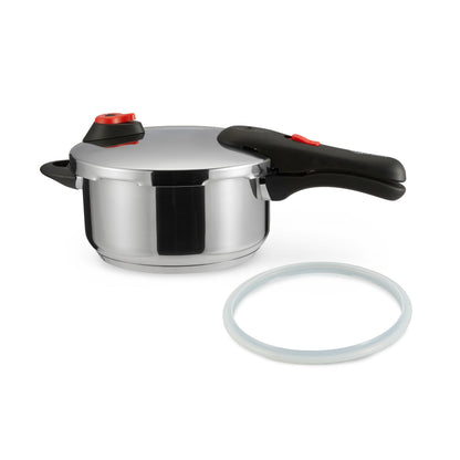 Amazon Basics Schnellkochtopf Edelstahl induktionsgeeignet 4 Liter, 22 cm Durchmesser, für alle Herdarten
