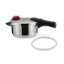Amazon Basics Schnellkochtopf Edelstahl induktionsgeeignet 4 Liter, 22 cm Durchmesser, für alle Herdarten