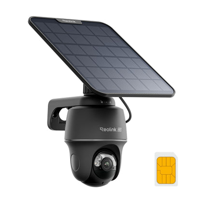 Reolink Go PT Ultra 4K 4G LTE Überwachungskamera mit Solarpanel, graue PTZ-Aussenkamera