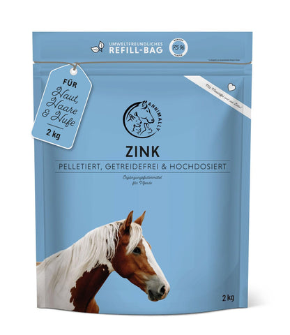 Annimally Zink Pellets für Pferde mit Schwarzkümmel, 2 kg, Ergänzungsfuttermittel für Haut, Fell und Hufe