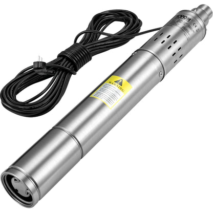 VEVOR Tiefbrunnenpumpe 550 W Tauchpumpe, 35 L/min, 108 m Förderhöhe