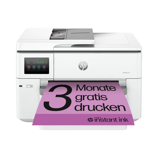 HP OfficeJet Pro 9730e A3-Multifunktionsdrucker – Grau-Weiss. Druckt, scannt und kopiert Dokumente bis A3-Format im Büro.