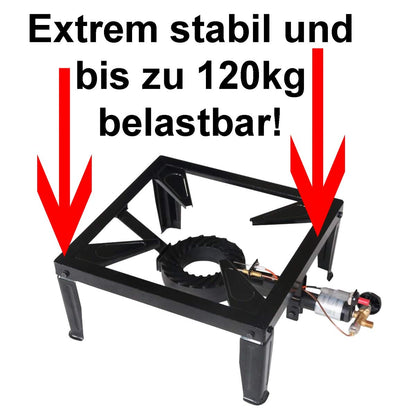 Bluecraft Gas-Hockerkocher 10,5 KW Profi mit Zündsicherung