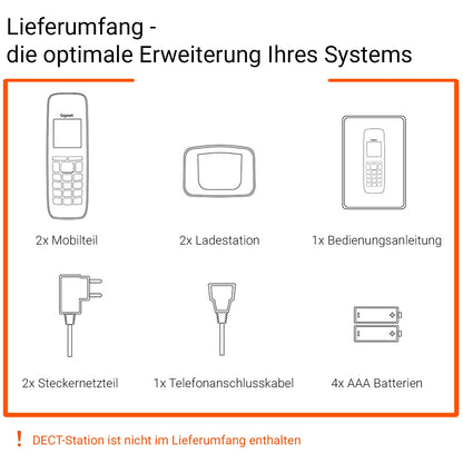 Gigaset Comfort 520HX Duo DECT Telefon – Titan-Schwarz