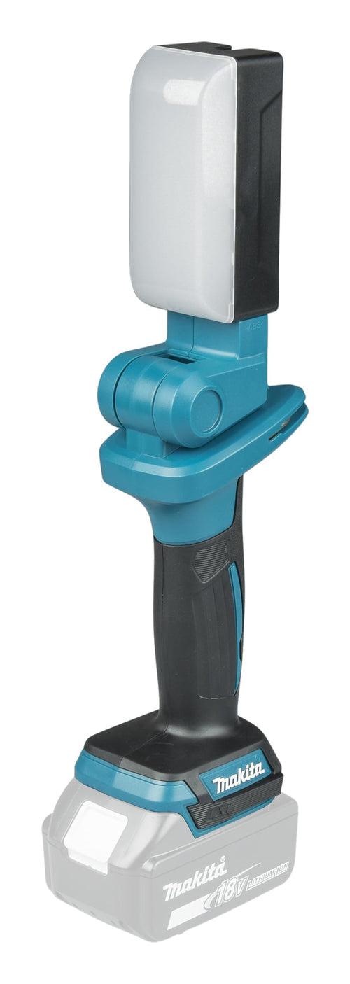 Makita DML816X LED Akku-Arbeitsleuchte – 18V System. Robuste, gelb-schwarze Akku-LED-Leuchte zur mobilen Ausleuchtung von Arbeitsbereichen.