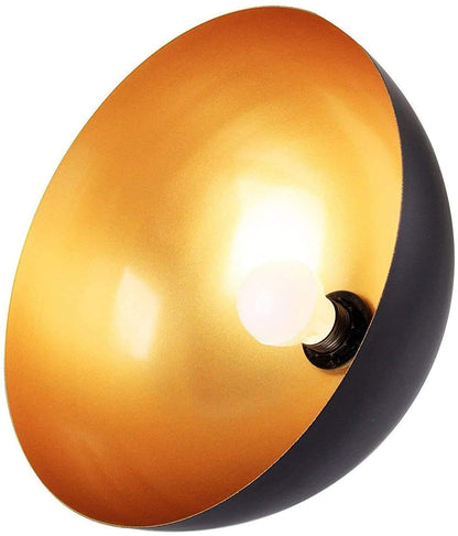FRIDEKO HOME Pendelleuchte Vintage 2er-Set E27 schwarz-gold Ø30cm