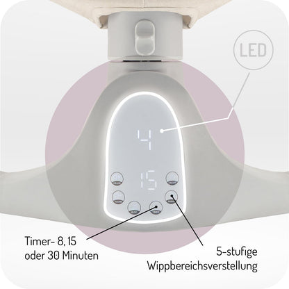 MoMi KENANI SAND Babywippe mit Bluetooth und Fernbedienung