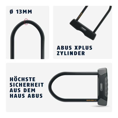 ABUS Granit XPlus 540 Bügelschloss mit USH-Halterung, Level 15