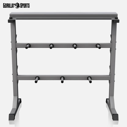 GORILLA SPORTS® Hantelablage Hantelscheibenständer - 3 Ebenen