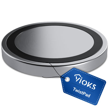 VIOKS Drehknopf 50mmØ Ersatz für Neff Siemens Herd - Twistpad Flach. Flacher, schwarzer Magnet-Kochfeldregler.