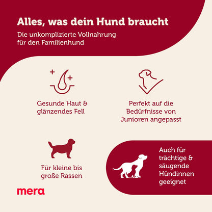 MERA Essential Junior Hundefutter Trockenfutter für Welpen 12,5 kg
