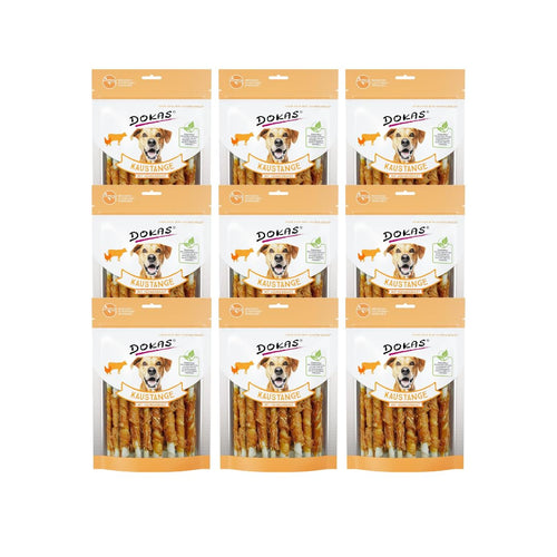 Dokas Hunde Snack Kaustange mit Hühnerbrust 200 g | 9er-Pack