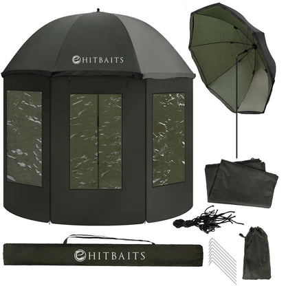 Hitbaits Angelschirm Sturmfest Wasserdicht - Mit Fenster
