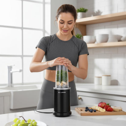 KLAMER Bullet Mixer 1000 Watt Smoothie Maker mit 2 Mixbehältern