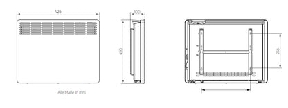 AEG Haustechnik WKL 1005 Wandkonvektor Heizung - 1000 W Weiss