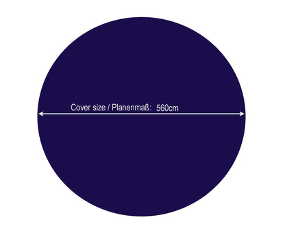 QUICK STAR Poolabdeckung Rund Ø 560 cm - Blau Solar Sommer Winter