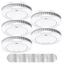 XINDUM Mini Rauchmelder SM01, 10-Jahres-Batterie, 5er-Set, Weiss