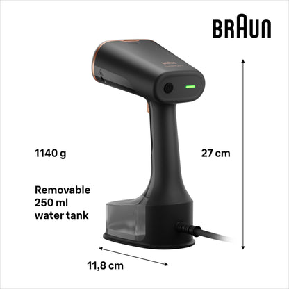 Braun QuickStyle 7 GS7077BK Dampfglätter - Schwarz/Kupfer