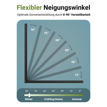 SolarXon Solarmodul Halterung MB1-118BK, 118 cm, 0-90°, schwarz