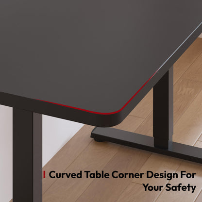 SANODESK Höhenverstellbares Stehpult 160x60 cm Schwarz